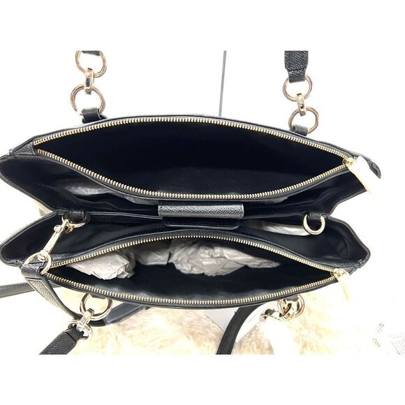 🔥🎁NWT! Coach Christie Carryall Handbag Crossgrain Leather Black XL Msrp:$450.00 - Picture 5 of 7